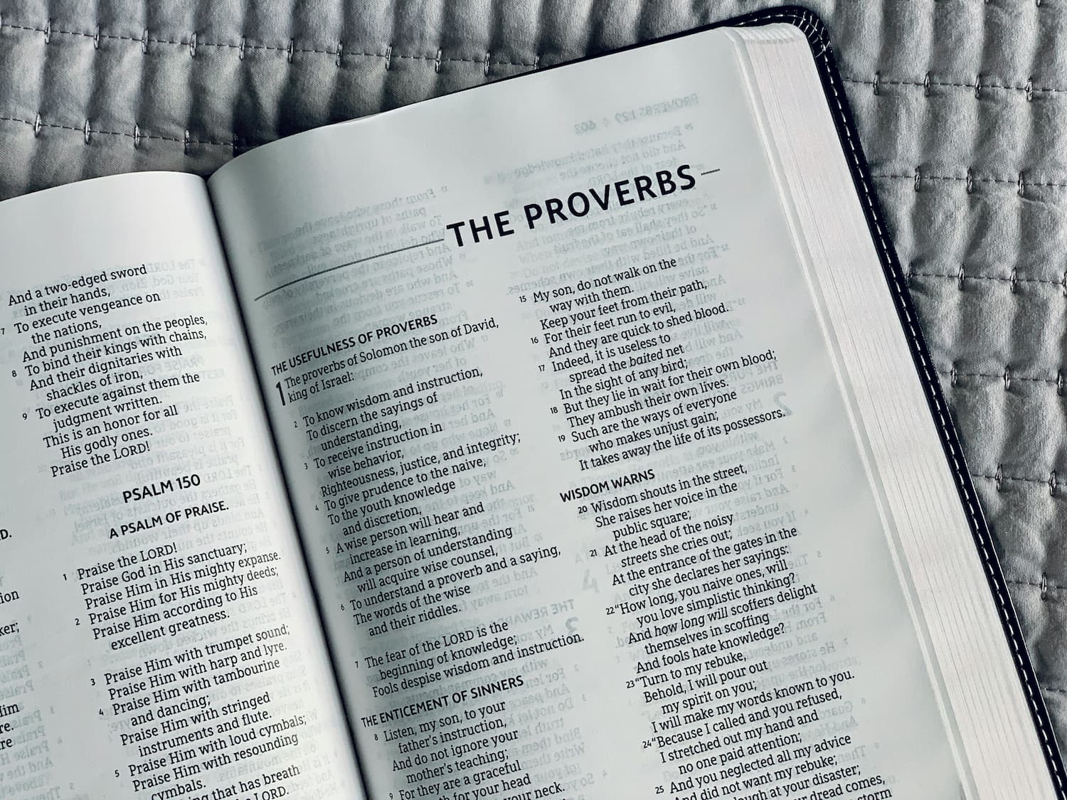 bible opened to proverbs