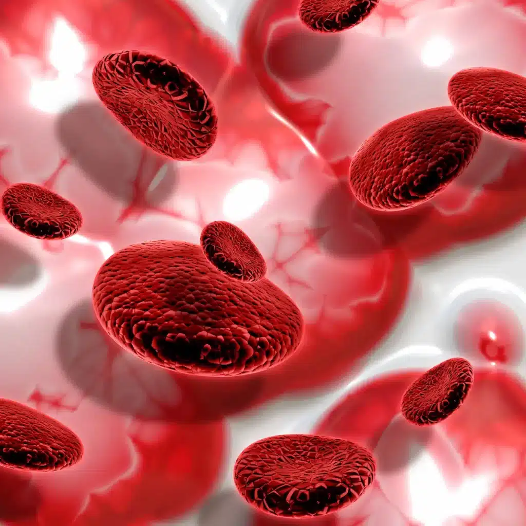 blood cells microscopic 3 d view