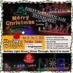 Come drive through the Holiday Light Spectacular at the fairgrounds, showcasing dazzling Christmas decorations like Santa and his reindeer. Sponsored by Brightspeed, this festive event shimmers with "Merry Christmas" cheer. Don't miss the chance to check out dates and pricing details!