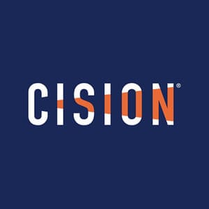 CISION logo with white and orange letters on a dark blue background, highlighting their recent coverage of GOYA FOODS’ earthquake relief efforts in Venezuela.